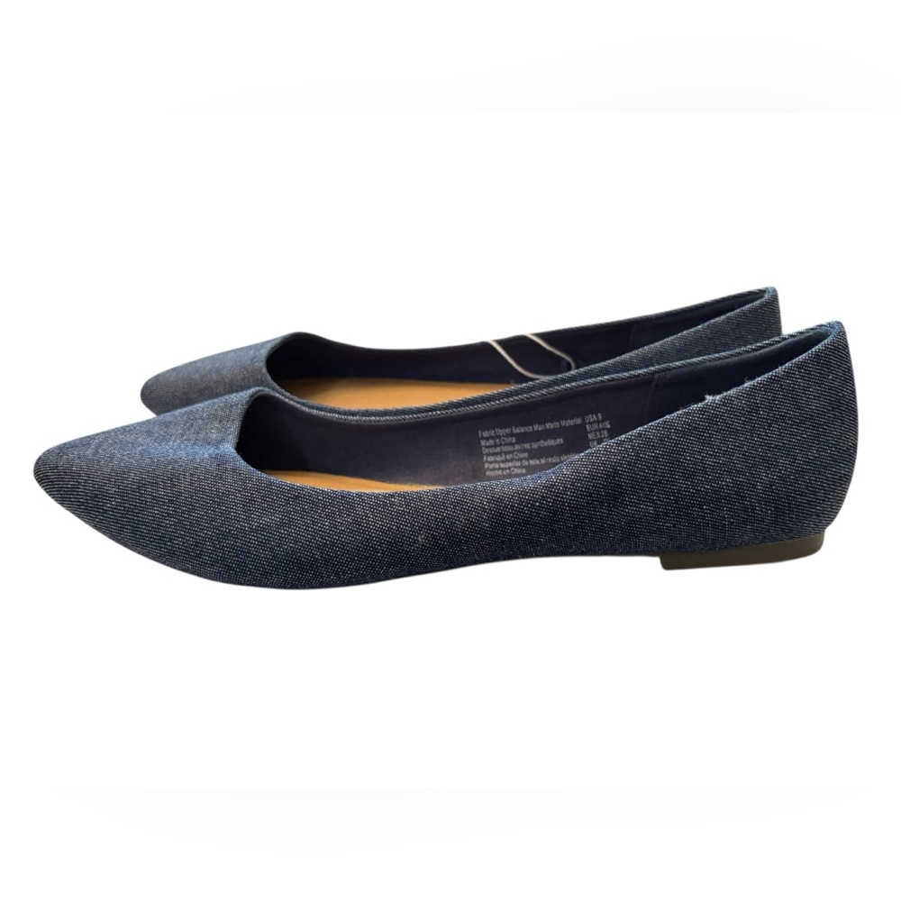 Christian Siriano Dark Blue Denim Flats - Picture 4 of 7